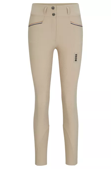 Equestrian full-grip breeches in power-stretch material