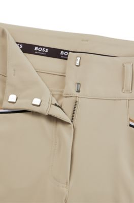 Equestrian full-grip breeches in power-stretch material, Beige