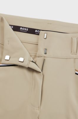 Equestrian full-grip breeches in power-stretch material, Beige
