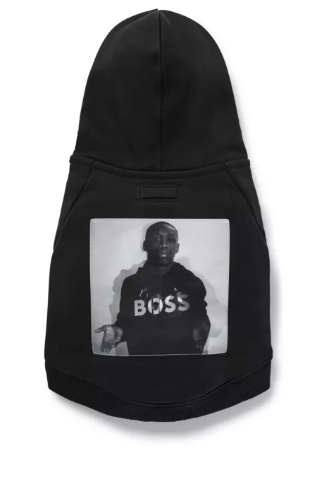 Sweat à capuche en coton pour chien à motif artistique inspiré de Khaby Lame