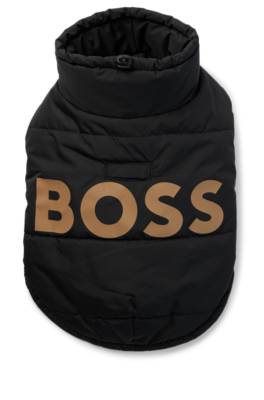 Dog padded jacket with contrast logo