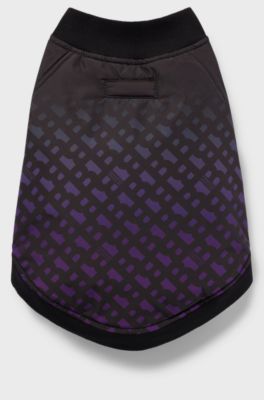 Bomber pour chien avec monogrammes d&eacute;grad&eacute;s, Noir