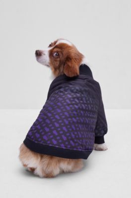 Dog bomber jacket with degrad&eacute; monograms, Black