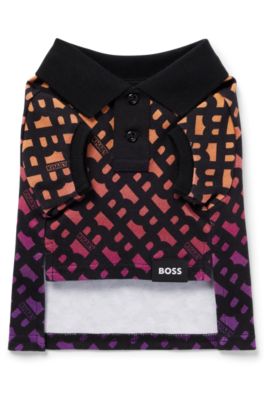 Polo pour chien en coton interlock avec monogrammes