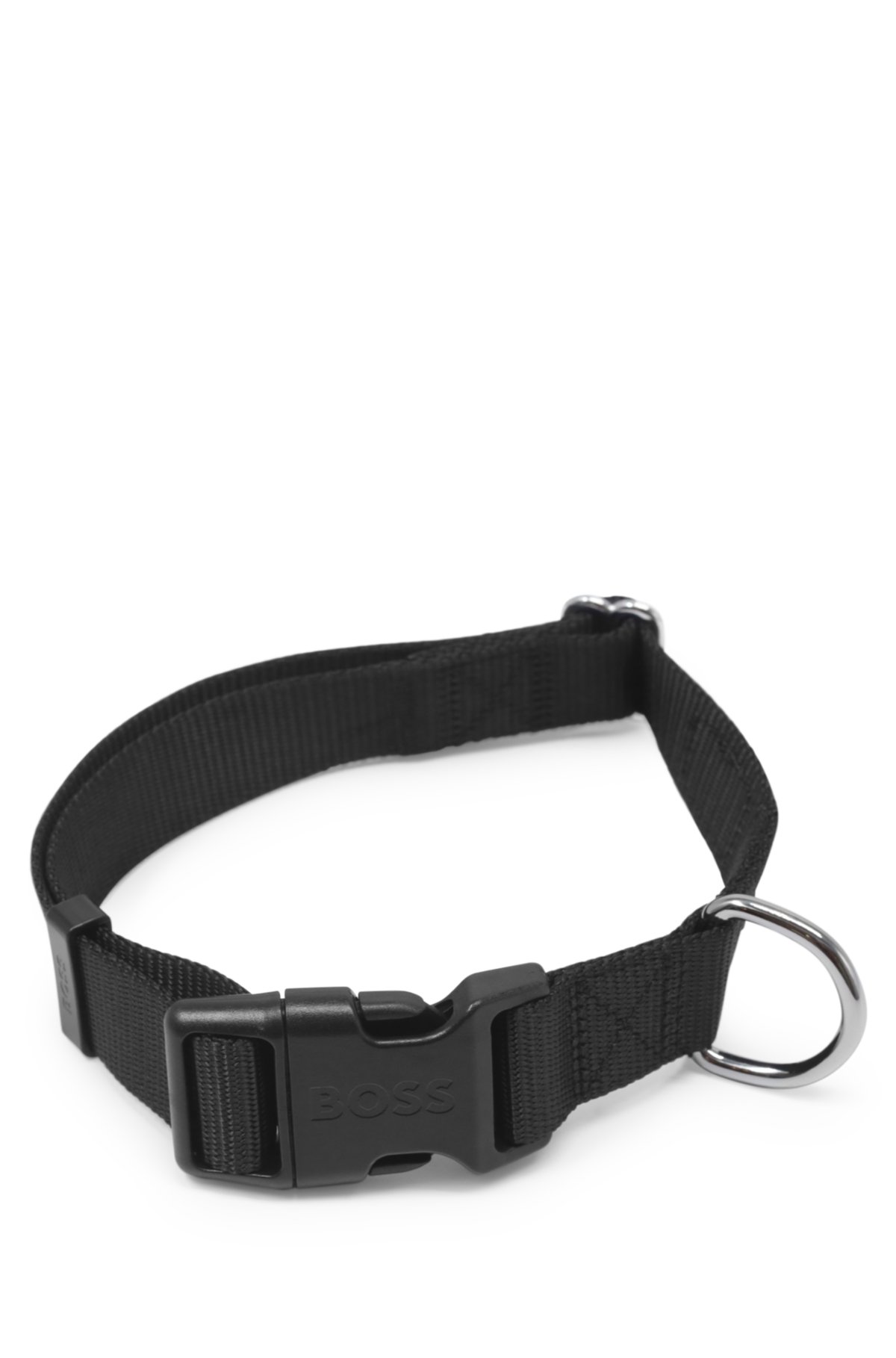 BOSS - Dog collar with silicone logo patch