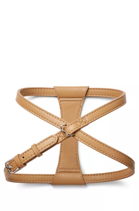 Harnais pour chien en cuir recyclé