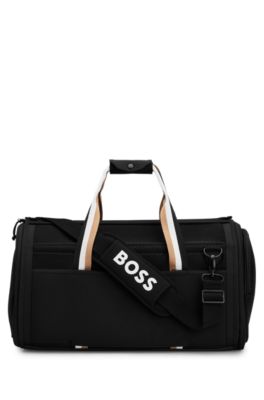 Dog travel bag with quilted mat, Black