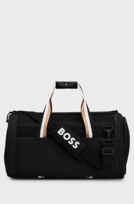 Dog travel bag with quilted mat, Black