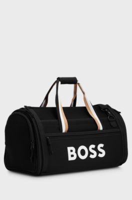 Dog travel bag with quilted mat, Black