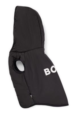 Leichte Hundejacke mit Logo-Details, Schwarz
