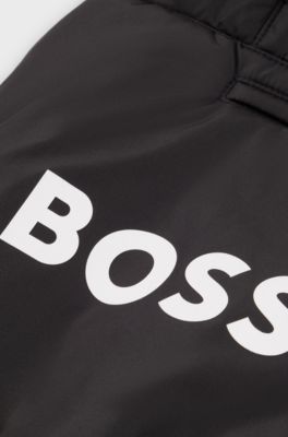 Dog lightweight jacket with logo detailing, Black