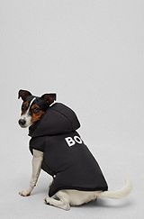 Lichte hondenjas met logodetails, Zwart