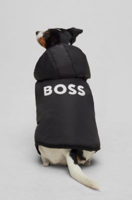 Dog lightweight jacket with logo detailing, Black