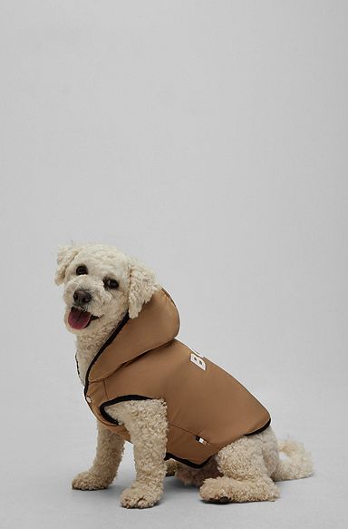 Dog lightweight jacket with logo detailing, Beige