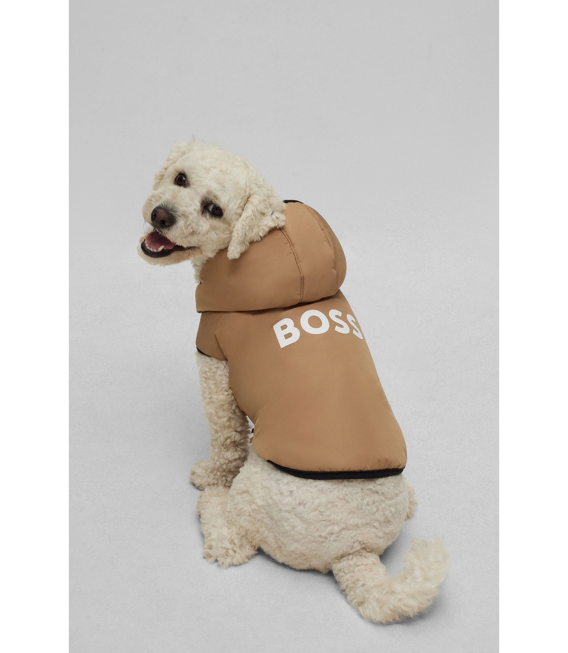 BOSS - Dog lightweight jacket with logo detailing - Beige