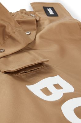 Dog waterproof rain jacket, Beige