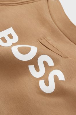 Pull en coton m&eacute;lang&eacute; pour chien, Beige