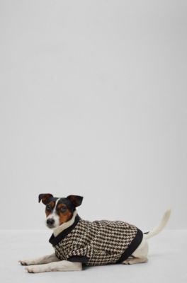 T-shirt logot&eacute; en coton m&eacute;lang&eacute; pour chien, Noir