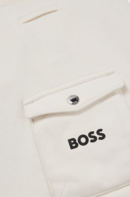 Dog T-shirt in a cotton blend with logo, White