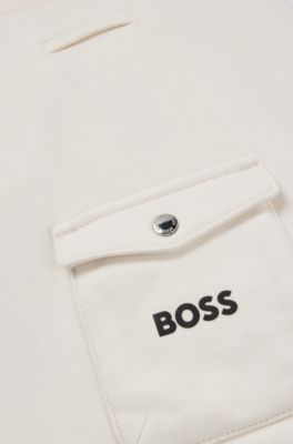 Dog T-shirt in a cotton blend with logo, Natural