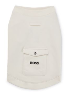 Dog T-shirt in a cotton blend with logo, White