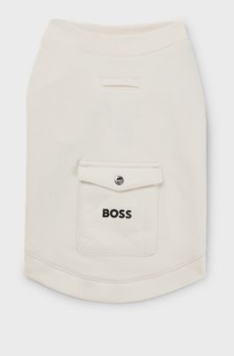 Dog T-shirt in a cotton blend with logo, Natural