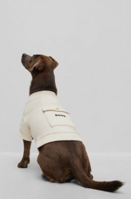 Dog T-shirt in a cotton blend with logo, Natural