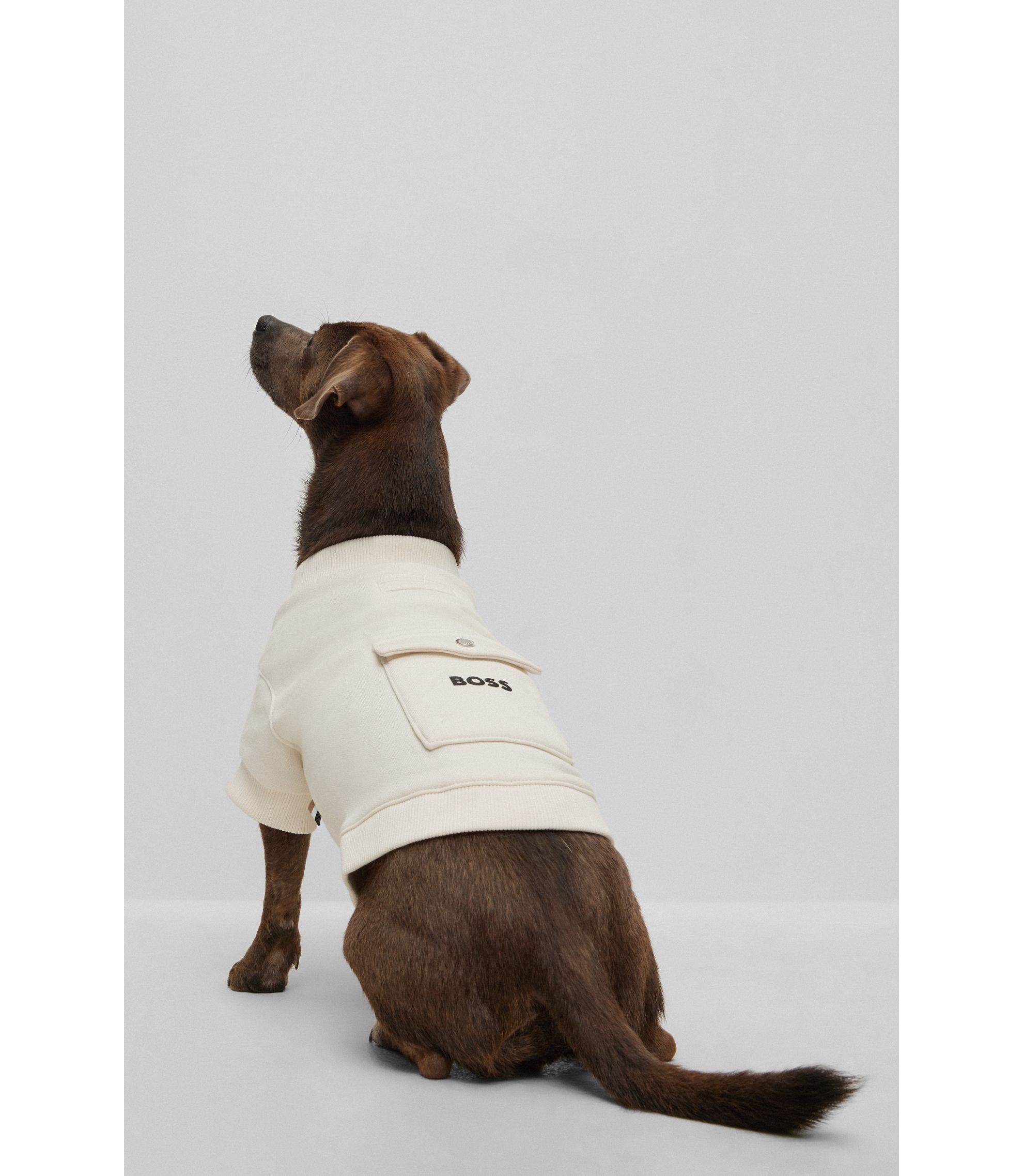BOSS ドッグウェア BOSS - Dog T-shirt in a cotton blend with logo - White