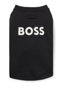 Dog T-shirt in cotton-blend jersey, Black