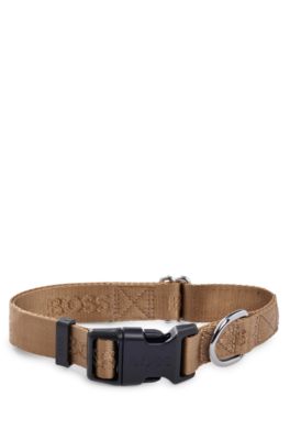 Collier pour chien avec logo jacquard, Beige
