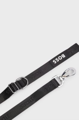 Dog lead with jacquard logo detailing, Black