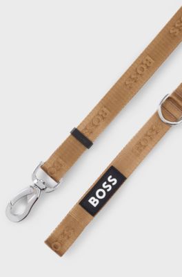 Dog lead with jacquard logo detailing, Beige