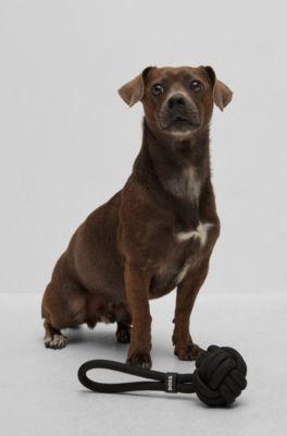 Dog rope ball toy, Black