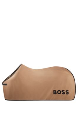 Equestrian rug with monogram motif, Beige