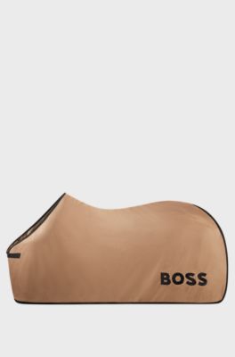 Equestrian rug with monogram motif, Beige