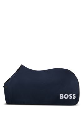 H&auml;stt&auml;cke med monogram, M&ouml;rkbl&aring;