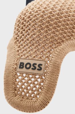 Equestrian fly veil with logo, Beige