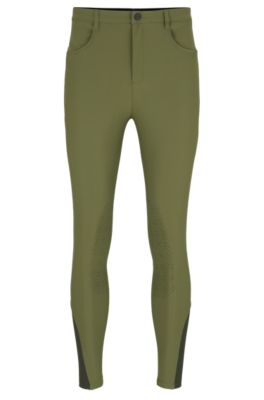Equestrian breeches with knee grips, Light Green
