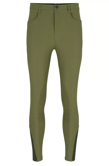 Equestrian breeches with knee grips