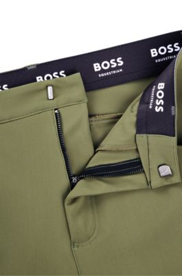 Equestrian breeches with knee grips, Light Green