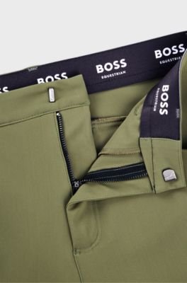 Equestrian breeches with knee grips, Light Green