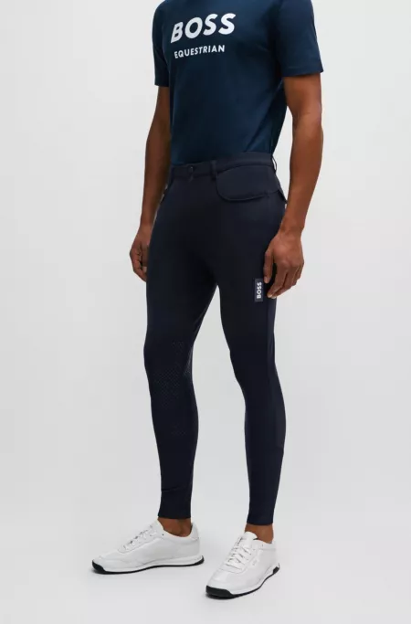 Equestrian breeches with knee grips