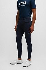 Equestrian breeches with knee grips, Dark Blue