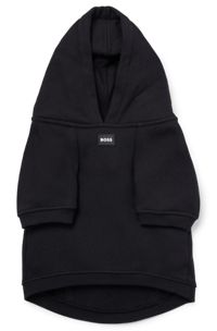 Dog hoodie in a cotton blend with contrast logo, Black
