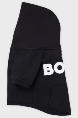 H&aelig;ttetr&oslash;je til hunde i bomuldsblanding med logo i kontrastfarve, Sort