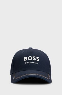 Equestrian cap with logo, Dark Blue