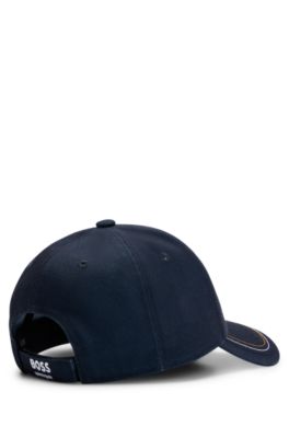 Casquette d&rsquo;&eacute;quitation &agrave; logo, Bleu fonc&eacute;