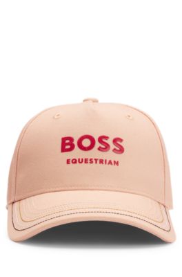 Equestrian cap with logo, Light Orange