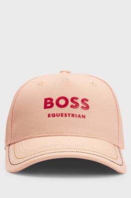 Equestrian cap with logo, Light Orange