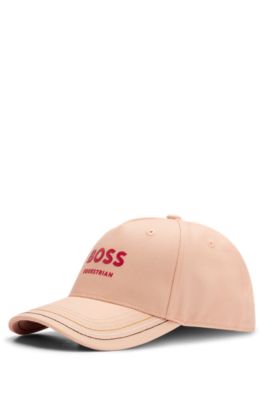 Equestrian cap with logo, Light Orange